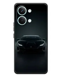 Чехол для Xiaomi Poco X8 Pro Max с картинкой «Черный Lamborghini Aventador»