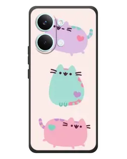 Чохол для Xiaomi Poco X8 Pro Max з картинкою «Pusheen тріо»