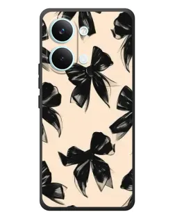 Чохол для Xiaomi Poco X8 Pro Max з картинкою «Патерн чорні банти»