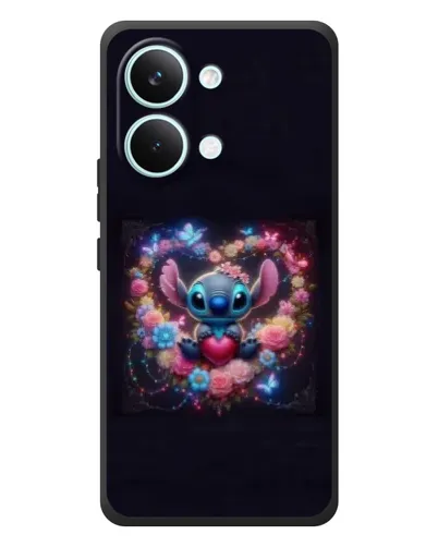 Чохол для Xiaomi Poco X8 Pro Max з картинкою «Stitch у квітах»