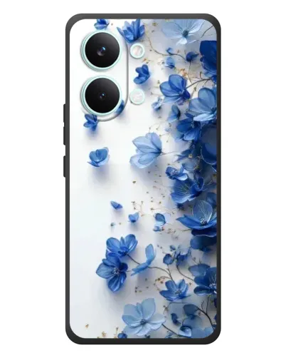 Чехол для Xiaomi Poco X8 Pro Max с картинкой «Голубой цветочный каскад»