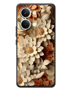 Чехол для Xiaomi Poco X8 Pro Max с картинкой «Бежевый флористический декор»
