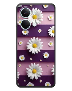 Чехол для Xiaomi Poco X8 Pro Max с картинкой «Ромашки на фиолетовом»
