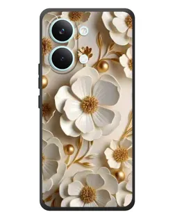 Чехол для Xiaomi Poco X8 Pro Max с картинкой «Белие бумажние  цвети»