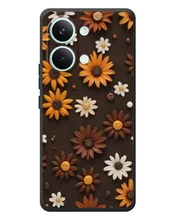 Чехол для Xiaomi Poco X8 Pro Max с картинкой «Узор из маленьких подсолнухов»