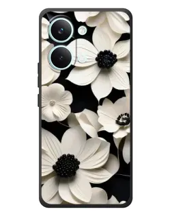 Чехол для Xiaomi Poco X8 Pro Max с картинкой «Объемные белые цветы»