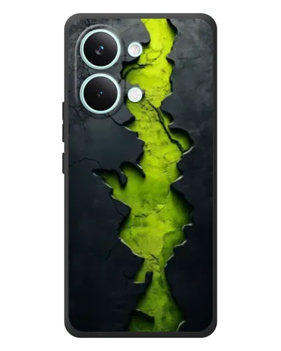 Чехол для Xiaomi Poco X8 Pro Max с картинкой «Салатовый разлом скалы»