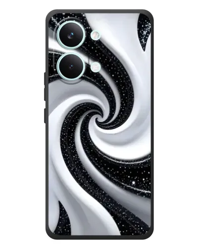 Чехол для Xiaomi Poco X8 Pro Max с картинкой «Черно-белая спираль»