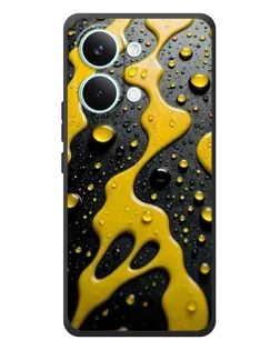Чехол для Xiaomi Poco X8 Pro Max с картинкой «Жидкое желтое золото»