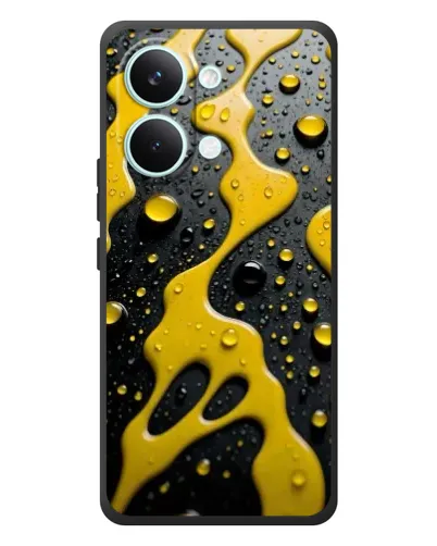 Чехол для Xiaomi Poco X8 Pro Max с картинкой «Жидкое желтое золото»