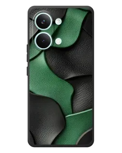 Чехол для Xiaomi Poco X8 Pro Max с картинкой «Зеленые кожаные волны»
