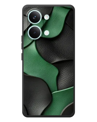 Чехол для Xiaomi Poco X8 Pro Max с картинкой «Зеленые кожаные волны»