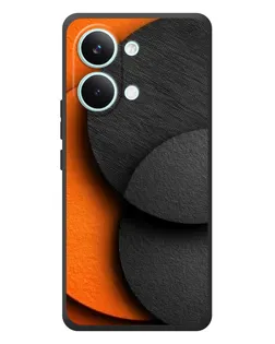 Чехол для Xiaomi Poco X8 Pro Max с картинкой «Геометрия оранжевых кругов»