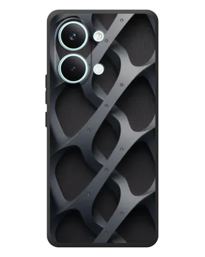 Чехол для Xiaomi Poco X8 Pro Max с картинкой «Объемное серое плетение»