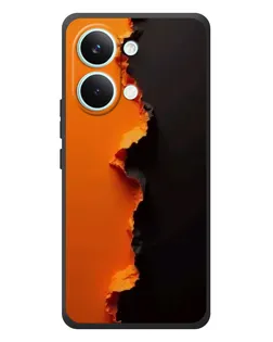 Чехол для Xiaomi Poco X8 Pro Max с картинкой «Оранжевый разлом»