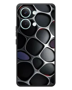 Чехол для Xiaomi Poco X8 Pro Max с картинкой «Объемная темная решетка»