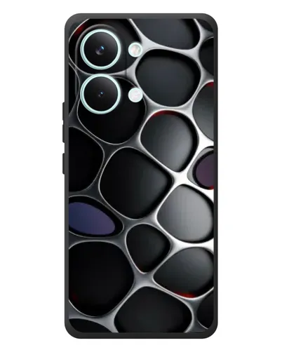 Чехол для Xiaomi Poco X8 Pro Max с картинкой «Объемная темная решетка»