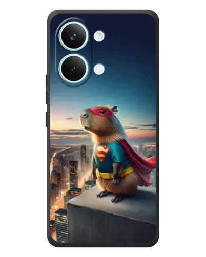 Чехол для Xiaomi Poco X8 Pro Max с картинкой «Капи-мен супергерой»