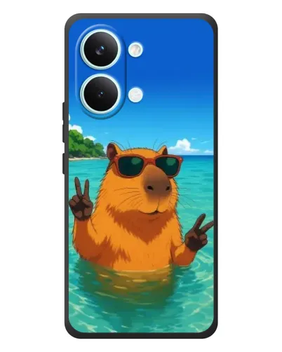Чехол для Xiaomi Poco X8 Pro Max с картинкой «Морская капибара»