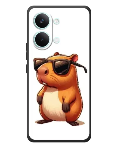 Чехол для Xiaomi Poco X8 Pro Max с картинкой «Капибара в очках»