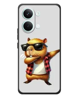 Чехол для Xiaomi Poco X8 Pro Max с картинкой «Капибара рэпер даб»