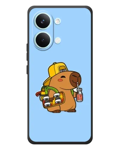 Чехол для Xiaomi Poco X8 Pro Max с картинкой «Капибара на скейте»