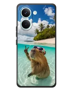 Чехол для Xiaomi Poco X8 Pro Max с картинкой «Капибара на море»