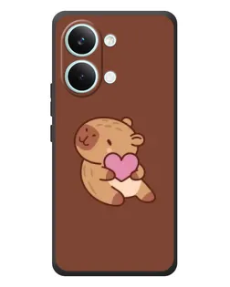Чехол для Xiaomi Poco X8 Pro Max с картинкой «Капибара с сердцем»