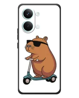 Чехол для Xiaomi Poco X8 Pro Max с картинкой «Капибара на самокате»