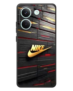 Чохол для Xiaomi Poco X8 Pro з картинкою «Золотий Nike на металі»