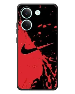 Чохол для Xiaomi Poco X8 Pro з картинкою «Червоні бризки Nike»