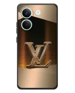 Чохол для Xiaomi Poco X8 Pro з картинкою «LV — золоте сяйво»