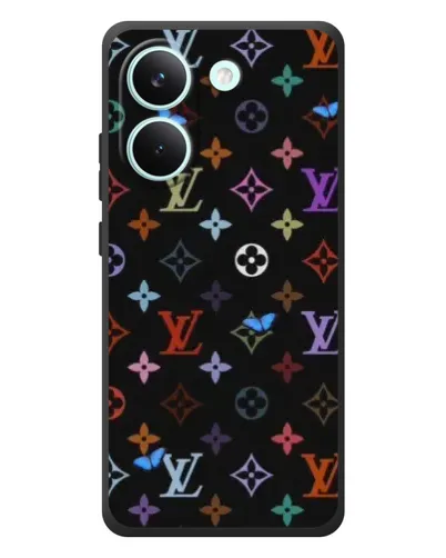 Чохол для Xiaomi Poco X8 Pro з картинкою «Кольорова монограма LV»