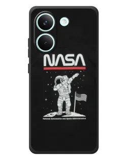 Чохол для Xiaomi Poco X8 Pro з картинкою «NASA — крокуємо по Місяцю»