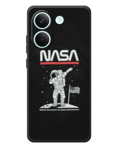Чохол для Xiaomi Poco X8 Pro з картинкою «NASA — крокуємо по Місяцю»