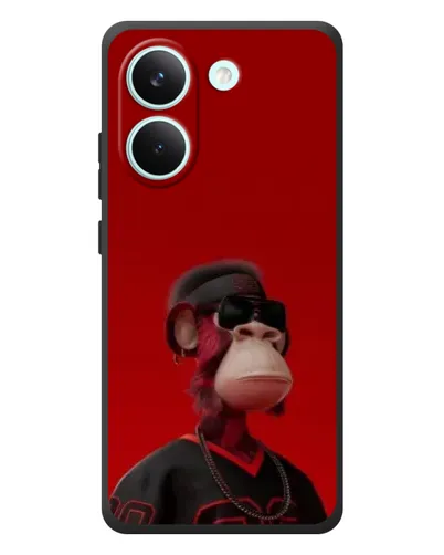Чохол для Xiaomi Poco X8 Pro з картинкою «Bored Ape в червоному»
