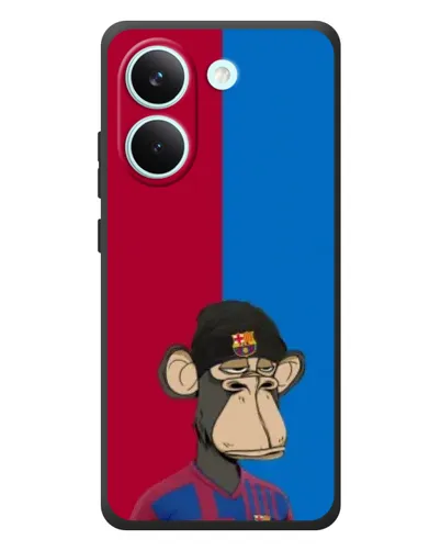 Чохол для Xiaomi Poco X8 Pro з картинкою «Bored Ape — фанат Барси»