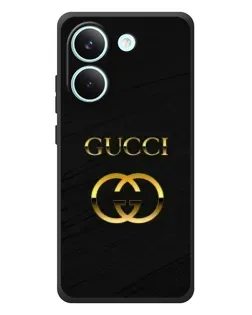 Чохол для Xiaomi Poco X8 Pro з картинкою «Золотий логотип Gucci»