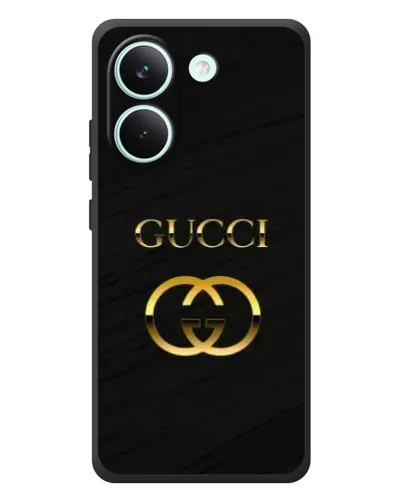 Чохол для Xiaomi Poco X8 Pro з картинкою «Золотий логотип Gucci»