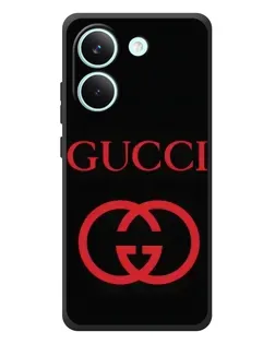 Чохол для Xiaomi Poco X8 Pro з картинкою «Gucci — червоний логотип»
