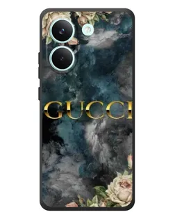 Чехол для Xiaomi Poco X8 Pro с картинкой «Абстрактные цветы Gucci»