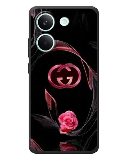 Чохол для Xiaomi Poco X8 Pro з картинкою «Gucci — неонова троянда»