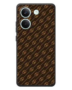 Чохол для Xiaomi Poco X8 Pro з картинкою «Gucci — золоті діагоналі»