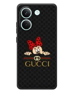 Чохол для Xiaomi Poco X8 Pro з картинкою «Мінні Маус Gucci — чорний»