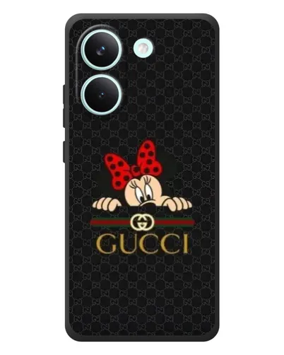 Чохол для Xiaomi Poco X8 Pro з картинкою «Мінні Маус Gucci — чорний»
