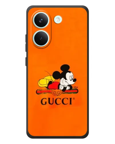 Чохол для Xiaomi Poco X8 Pro з картинкою «Міккі Маус Gucci — помаранч»