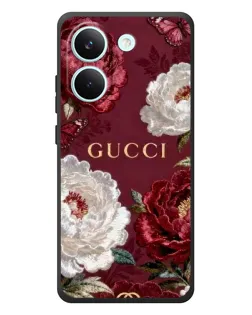 Чохол для Xiaomi Poco X8 Pro з картинкою «Gucci — бордові троянди» Чохол для Xiaomi Poco X8 Pro з картинкою «Gucci — бордові троянди»
