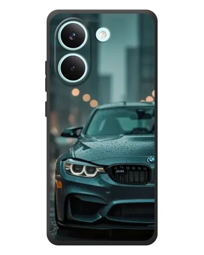 Чохол для Xiaomi Poco X8 Pro з картинкою «BMW у вогнях міста»
