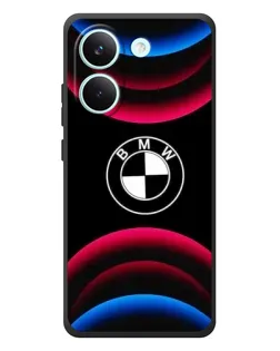Чохол для Xiaomi Poco X8 Pro з картинкою «Логотип BMW та неонові дуги»