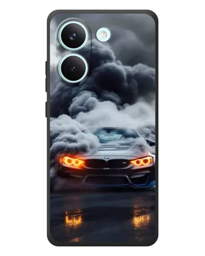 Чохол для Xiaomi Poco X8 Pro з картинкою «BMW у диму»
